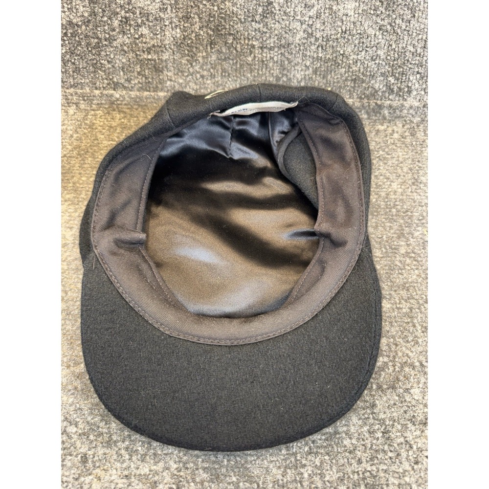 Vintage Reebok Black Newsboy Hat Men's Size Large Made USA Basketball Logo - Picture 5 of 7